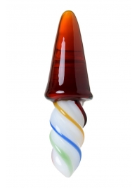 Коническая стеклянная анальная втулка Sexus Glass - 16 см. - Sexus