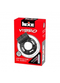 Чёрное эрекционное виброкольцо Luxe VIBRO  Африканский Эль Дьябло  + презерватив - Luxe - в Сызрани купить с доставкой