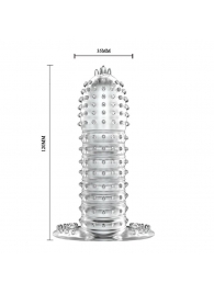 Закрытая прозрачная насадка Crystal sleeve - 12 см. - Erowoman-Eroman - в Сызрани купить с доставкой