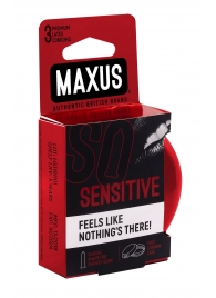 Ультратонкие презервативы в железном кейсе MAXUS Sensitive - 3 шт. - Maxus - купить с доставкой в Сызрани