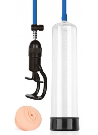 Прозрачная вакуумная помпа Sex Expert с насадкой-вагиной - Sex Expert - в Сызрани купить с доставкой