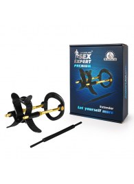 Черно-золотистый экстендер для пениса Sex Expert - Sex Expert - в Сызрани купить с доставкой