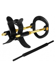 Черно-золотистый экстендер для пениса Sex Expert - Sex Expert - в Сызрани купить с доставкой