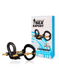 Черный экстендер-растяжитель пениса - Sex Expert - в Сызрани купить с доставкой