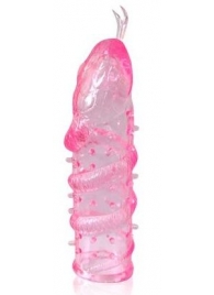 Закрытая рельефная насадка Crystal sleeve snakes в виде змеи с усиками - 14 см. - Erowoman-Eroman - в Сызрани купить с доставкой