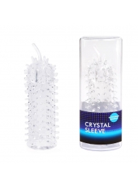 Закрытая рельефная насадка Crystal sleeve с усиками - 12 см. - Erowoman-Eroman - в Сызрани купить с доставкой
