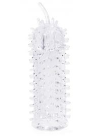 Закрытая рельефная насадка Crystal sleeve с усиками - 12 см. - Erowoman-Eroman - в Сызрани купить с доставкой