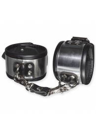 Эффектные серебристо-черные наручники с металлическим блеском - Sitabella - купить с доставкой в Сызрани