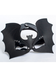 Черная кожаная маска на глаза  Летучая мышь - Sitabella - купить с доставкой в Сызрани