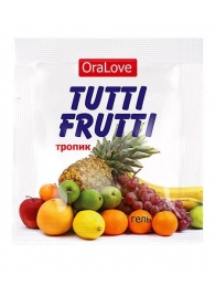 Пробник гель-смазки Tutti-frutti со вкусом тропических фруктов - 4 гр. - Биоритм - купить с доставкой в Сызрани