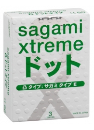 Презервативы Sagami Xtreme SUPER DOTS с точками - 3 шт. - Sagami - купить с доставкой в Сызрани