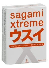 Ультратонкие презервативы Sagami Xtreme SUPERTHIN - 3 шт. - Sagami - купить с доставкой в Сызрани