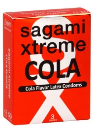 Ароматизированные презервативы Sagami Xtreme COLA - 3 шт. - Sagami - купить с доставкой в Сызрани