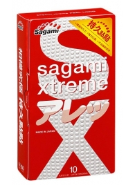 Утолщенные презервативы Sagami Xtreme Feel Long с точками - 10 шт. - Sagami - купить с доставкой в Сызрани