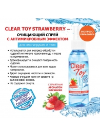 Очищающий спрей для игрушек CLEAR TOY Strawberry - 100 мл. - Биоритм - купить с доставкой в Сызрани