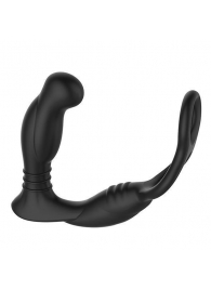 Черная анальная пробка NEXUS SIMUL8 с фиксацией на теле кольцами - Nexus Range - в Сызрани купить с доставкой