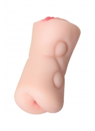 Телесный двусторонний мастурбатор Rich Fruit - вагина и анус - ToyFa - в Сызрани купить с доставкой