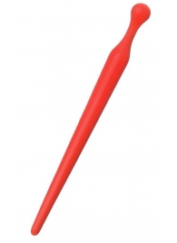 Красный силиконовый уретральный плаг - 10 см. - ToyFa - купить с доставкой в Сызрани