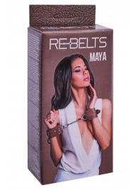 Коричневые кожаные наручники Maya - Rebelts - купить с доставкой в Сызрани