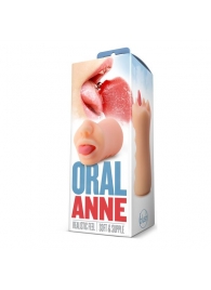 Телесный мастурбатор-ротик с язычком Oral Anne - Blush Novelties - в Сызрани купить с доставкой