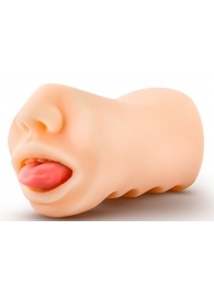 Телесный мастурбатор-ротик с язычком Oral Anne - Blush Novelties - в Сызрани купить с доставкой