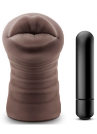 Коричневый мастурбатор-ротик Renee - Blush Novelties - в Сызрани купить с доставкой