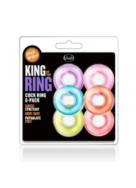 Набор из 6 эрекционных колец King of the Ring - Blush Novelties - в Сызрани купить с доставкой