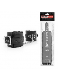 Черные наручники на металлических карабинах - Notabu - купить с доставкой в Сызрани
