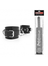 Черные оковы на регулируемых ремешках с цепочкой - Notabu - купить с доставкой в Сызрани