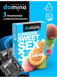 Презервативы для орального секса DOMINO Sweet Sex с ароматом мороженого - 3 шт. - Domino - купить с доставкой в Сызрани