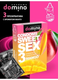 Презервативы для орального секса DOMINO Sweet Sex с ароматом манго - 3 шт. - Domino - купить с доставкой в Сызрани