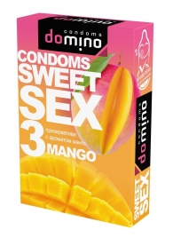 Презервативы для орального секса DOMINO Sweet Sex с ароматом манго - 3 шт. - Domino - купить с доставкой в Сызрани