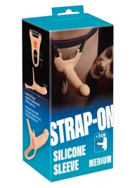 Силиконовый полый страпон на ремнях Silicone Strap-on - 16 см. - Orion - купить с доставкой в Сызрани