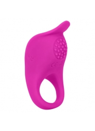 Ярко-розовое эрекционное виброкольцо Silicone Rechargeable Teasing Enhancer - California Exotic Novelties - в Сызрани купить с доставкой