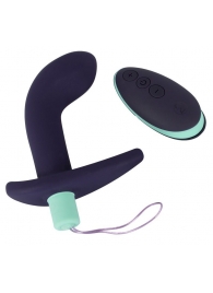 Темно-фиолетовый вибростимулятор простаты с пультом ДУ Remote Controlled Prostate Plug - Orion - в Сызрани купить с доставкой