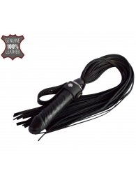 Черная плеть  Ковбой  с ручкой-фаллосом - 55 см. - Sitabella - купить с доставкой в Сызрани