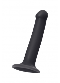 Черный фаллос на присоске Silicone Bendable Dildo M - 18 см. - Strap-on-me - купить с доставкой в Сызрани