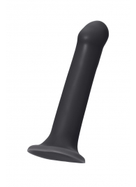 Черный фаллос на присоске Silicone Bendable Dildo L - 19 см. - Strap-on-me - купить с доставкой в Сызрани