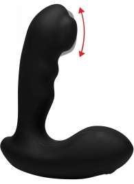 Черный стимулятор простаты Alpha-Pro 7X P-Milker Silicone Prostate Stimulator with Milking Bead - XR Brands - в Сызрани купить с доставкой