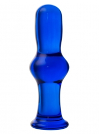 Голубая стеклянная анальная втулка - 12 см. - Sexus