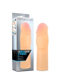 Телесная насадка-удлинитель на пенис PERFORMANCE 1.5INCH COCK XTENDER - 16 см. - Blush Novelties - в Сызрани купить с доставкой