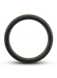 Черно-зеленое эрекционное кольцо Silicone Go Pro Cock Ring - Blush Novelties - в Сызрани купить с доставкой