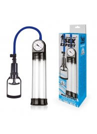 Прозрачная вакуумная помпа Sex Expert с манометром - Sex Expert - в Сызрани купить с доставкой