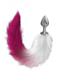 Серебристая анальная пробка с розовым хвостом Galaxy - Lola Games - купить с доставкой в Сызрани