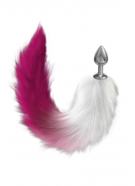 Серебристая анальная пробка с розовым хвостом Starlit - Lola Games - купить с доставкой в Сызрани