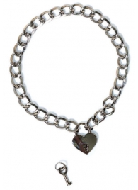 Серебристый ошейник Embrace с ключиком - Lola Games - купить с доставкой в Сызрани