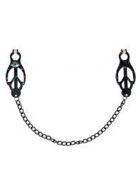 Зажимы на соски Darkside с цепочкой - Lola Games - купить с доставкой в Сызрани