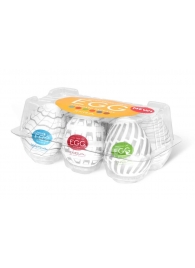 Набор из 6 мастурбаторов Tenga EGG Easy Beat с различным рельефом - Tenga - в Сызрани купить с доставкой