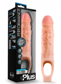 Телесный реалистичный фаллоудлинитель 9 Inch Silicone Cock Sheath Penis Extender - 22,86 см. - Blush Novelties - в Сызрани купить с доставкой