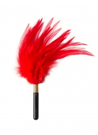 Красный перьевой тиклер Plume - 23 см. - Lola Lingerie - купить с доставкой в Сызрани